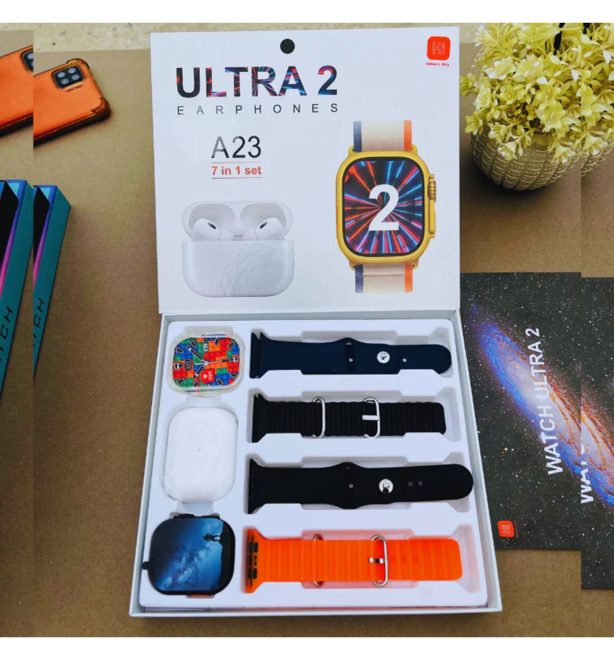 A23 ultra 2 Smartwatch & Earbuds|7-in-1 Ultimate Bundle |Free COD